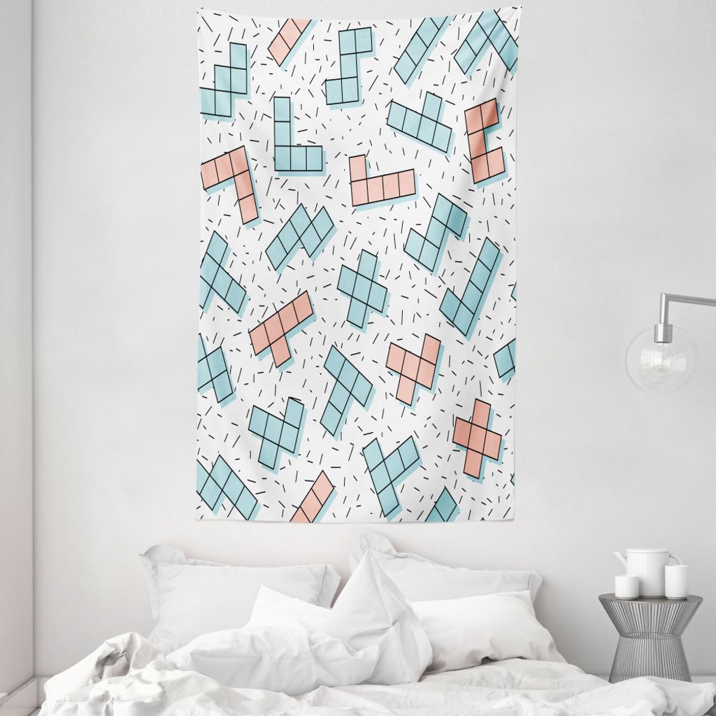 ABAKUHAUS 90er Jahre Wandteppich und Tagesdecke, Retro Vintage abstrakte aus Weiches Mikrofaser Stoff Waschbar ohne Verblassen Digitaldruck, 140 x ...