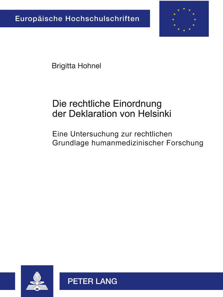 Die rechtliche Einordnung der Deklaration von Helsinki