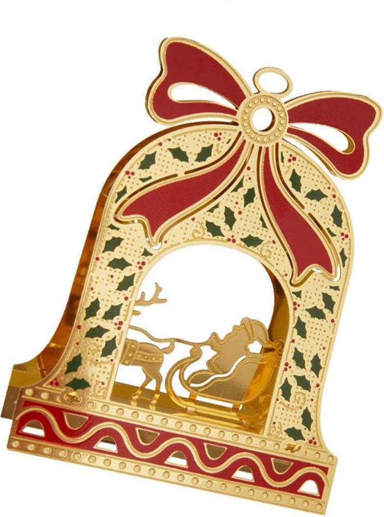 Krebs Glas Lauscha Weihnachtsaufhänger - Home Decor - Glocke - aus Messing - ca. 6 cm