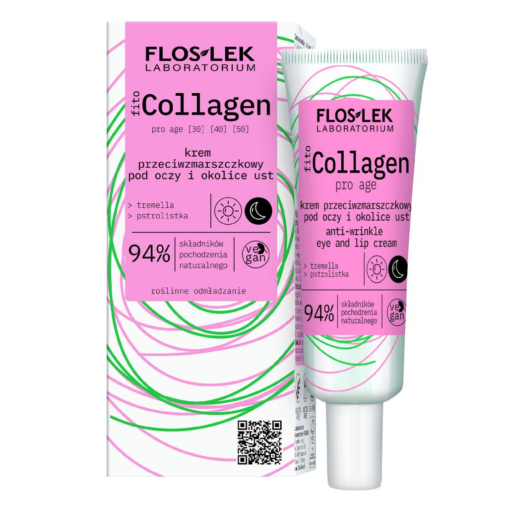 FLOSLEK Fito Collagen Anti-Falten Augen- und Lippencreme 30ml