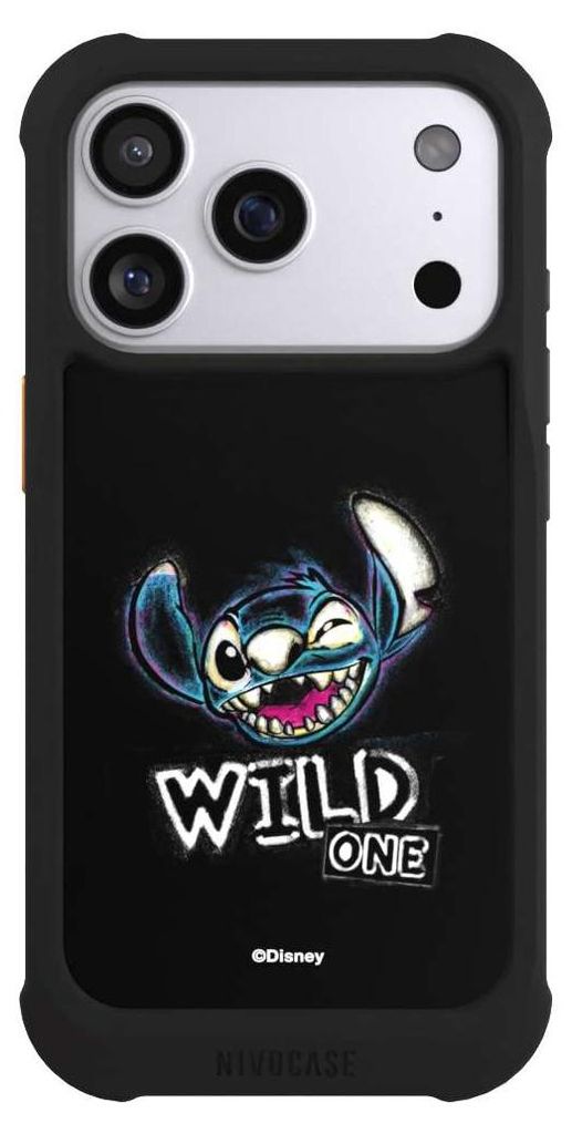 NIVOCASE Hülle für Apple iPhone 17 Pro Stoßfeste Handyhülle NIVOmax Case Schwarz Disney Offizielles Lizenzprodukt Lilo & Stitch