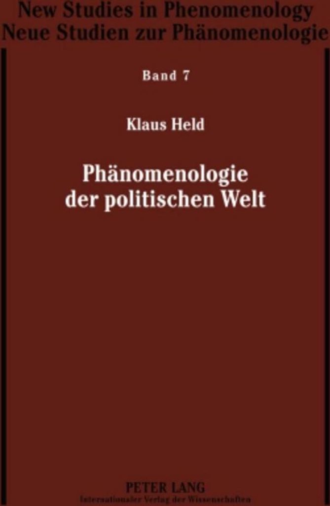 Phänomenologie der politischen Welt
