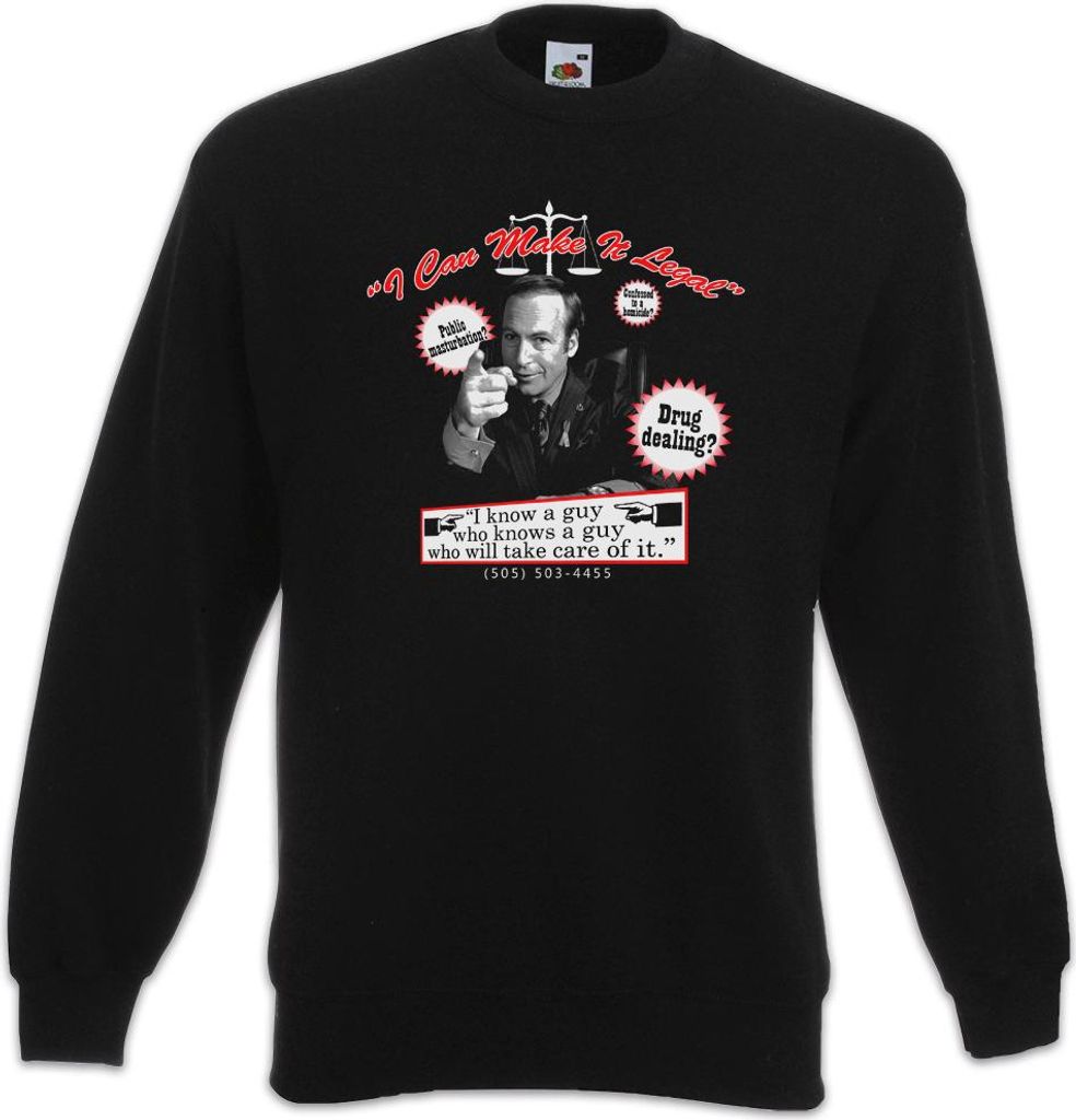 Urban Backwoods I Can Make It Legal, Sweatshirt, Farbe: Schwarz, Größe: S