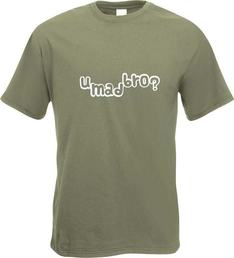 Kiwistar - T-Shirt - Olive - u mad bro? Motiv Bedruckt Funshirt Design Print - mit Motiv Bedruckt - Funshirt Design - Sport - Freizeit - Herren - XXL