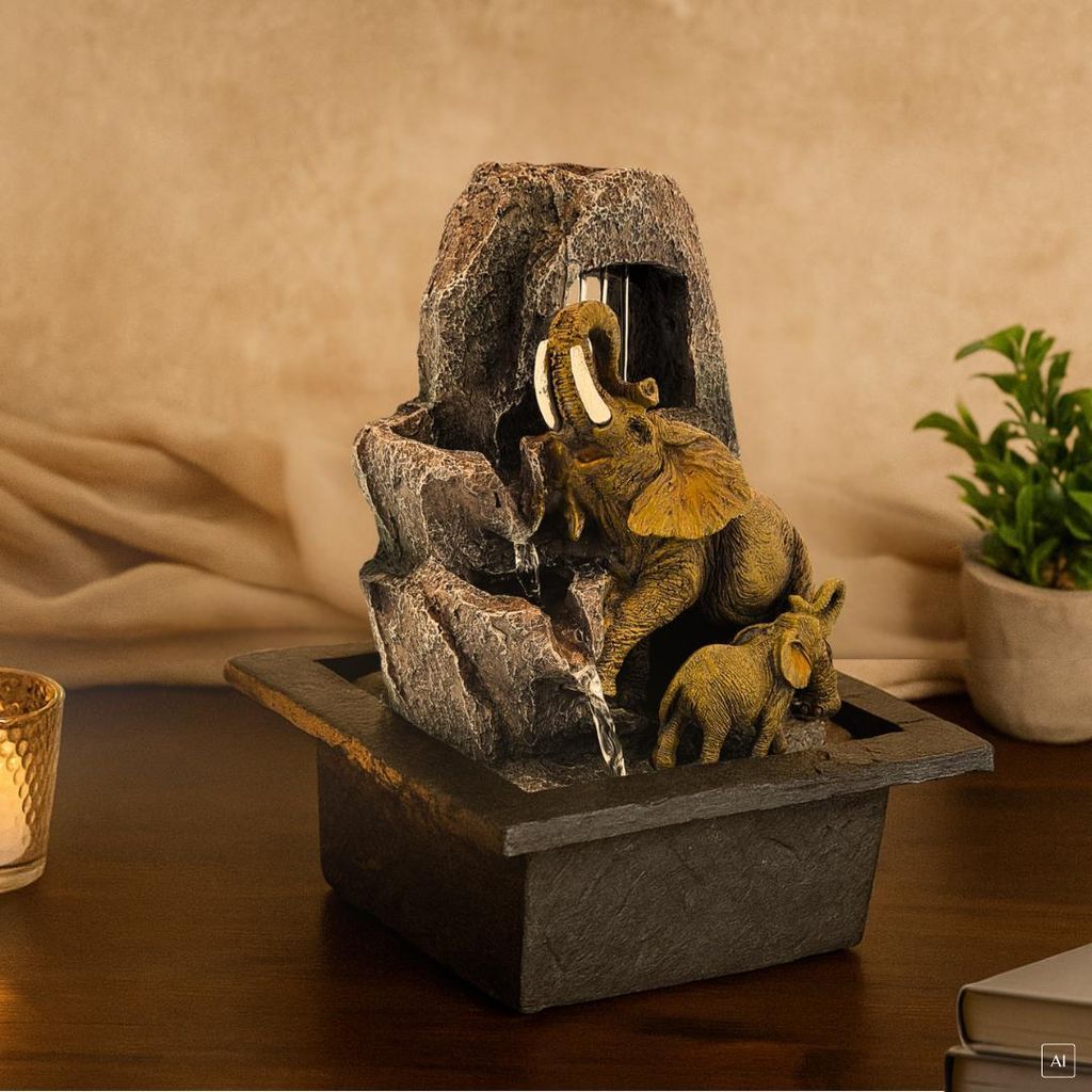 abc HOME | Zimmerbrunnen Elefanten | LED´s Produktbild 