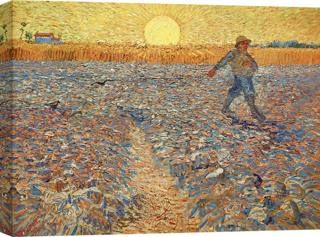 Décoration Salon Tableau Van Gogh Le Semeur sur Toile 120x90 cm