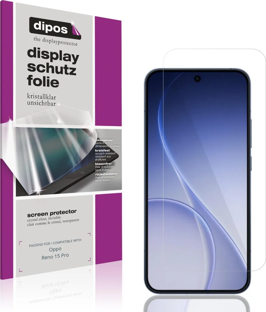 Kit Risparmio 4x Pellicole Oppo Reno 15 Pro Protezione Schermo dipos