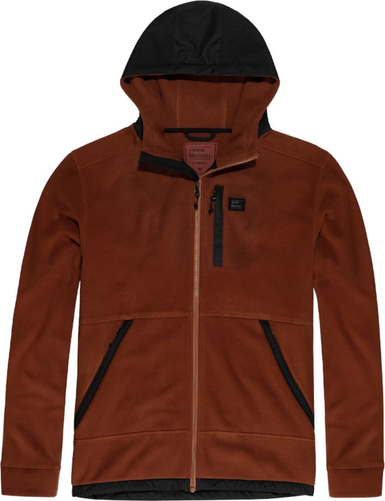 Vintage Industries Vitor Hollow Fibre Fleece Zip Hoodie, orange, 2XL