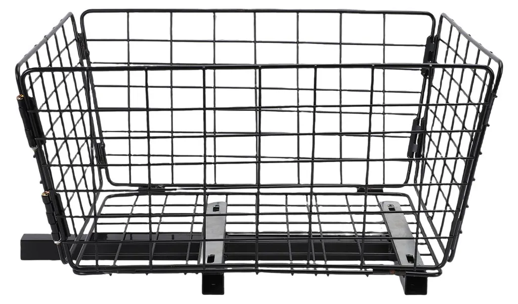 Panier Arrière Métal Robuste Pliable pour Scooter Électrique Courses