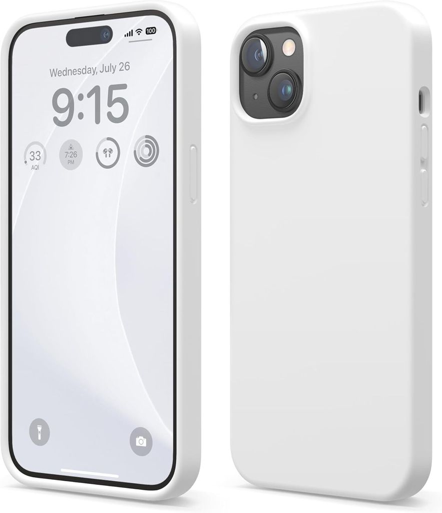 Elago Premium Silikonhülle für iPhone 15 Plus Weiß