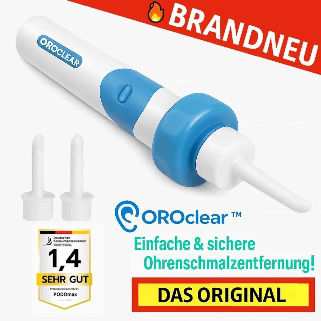 OROclear™ Elektrický čistič uší Odstraňovač ušního mazu Obrázek produktu 