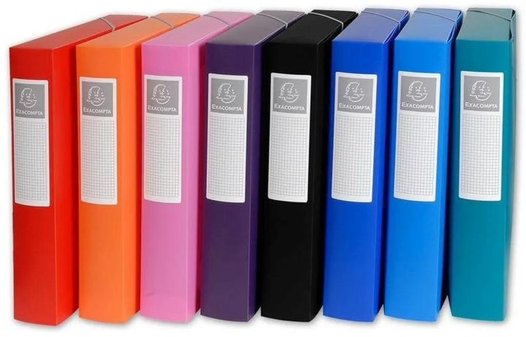 Lot de 8 Boîtes de classement A4 60mm PP pour Bureau et Archivage