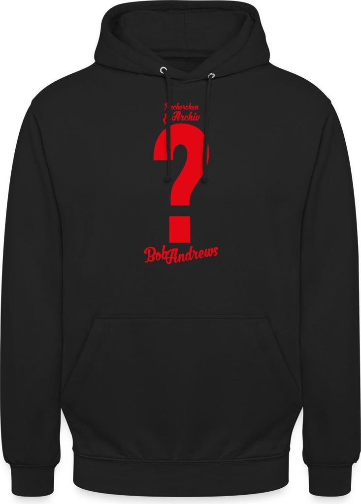 Spreadshirt Die Drei Fragezeichen Bob Andrews Kostüm Karneval Uni Hoodie, M, Schwarz