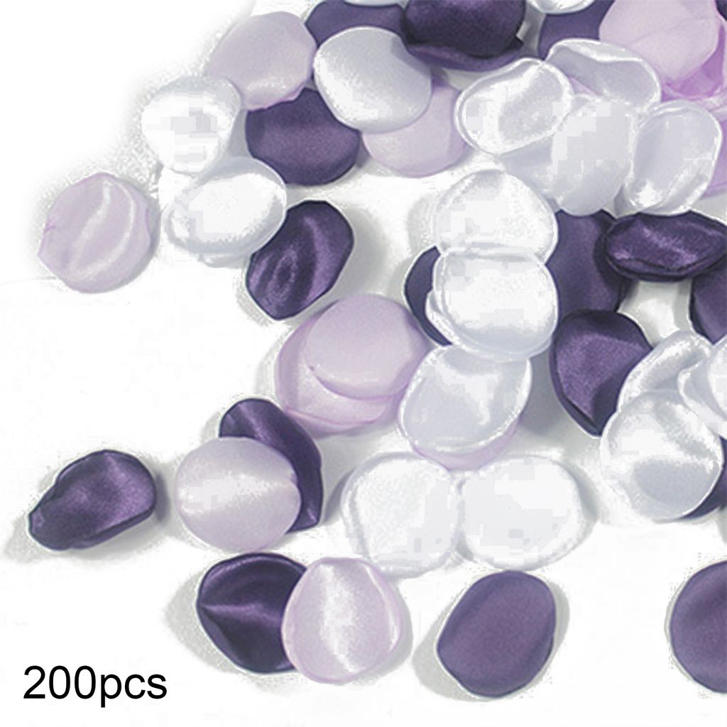 200pcs/Bag Faux Seidenblätter realistische Multi-Farbe rot natürlich aussehende künstliche Rosenblätter für die Hochzeitsdekoration-Lila