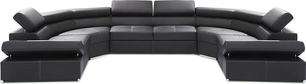 XXL Wohnlandschaft 100% ITALY LEDER Sofa Couch Polster Design Eck Garnitur Sofas