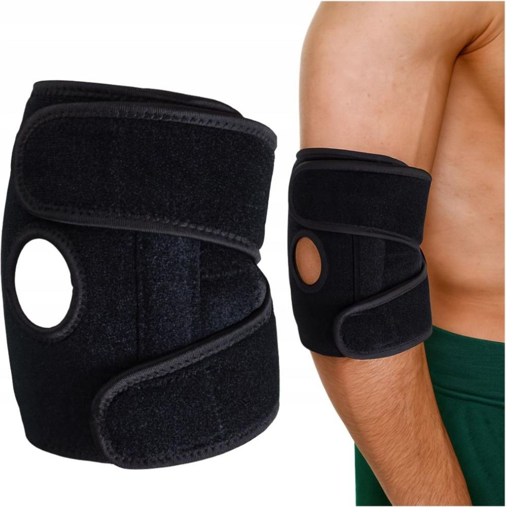 Ellbogenbandage - für Tennisspieler - Ellenbogenschiene - gegen Schmerzen - Ellenbogenstabilisator - Schwarz