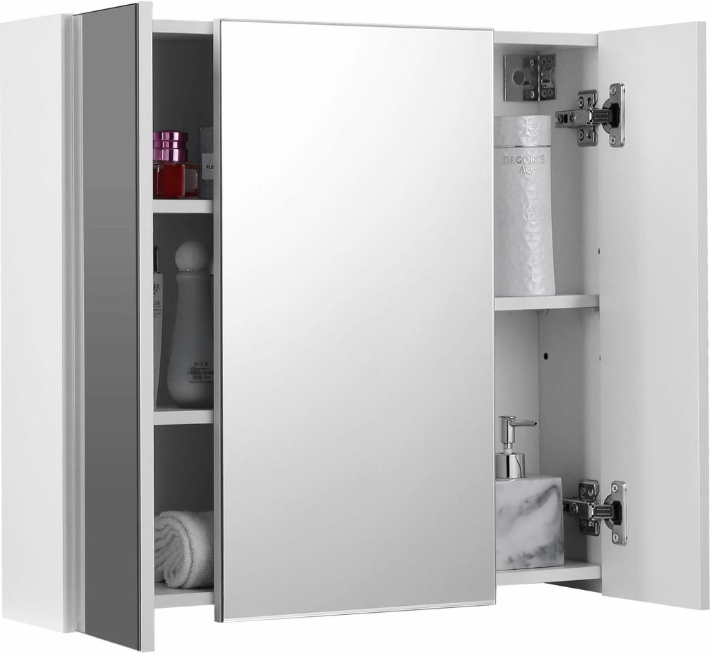 Szafka łazienkowa wisząca z lustrem 60x15x55 cm Zdjęcie produktu 