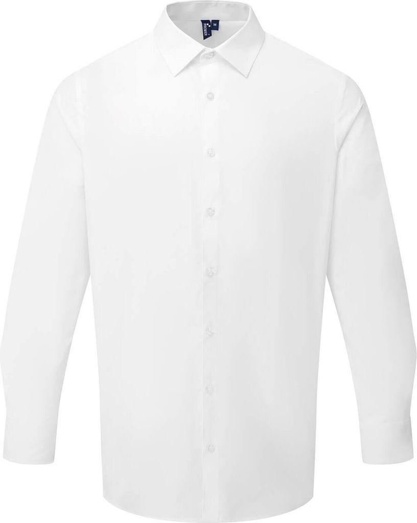 Premier - Formelles Hemd für Herren Langärmlig RW10485 (5XL) (Weiß)