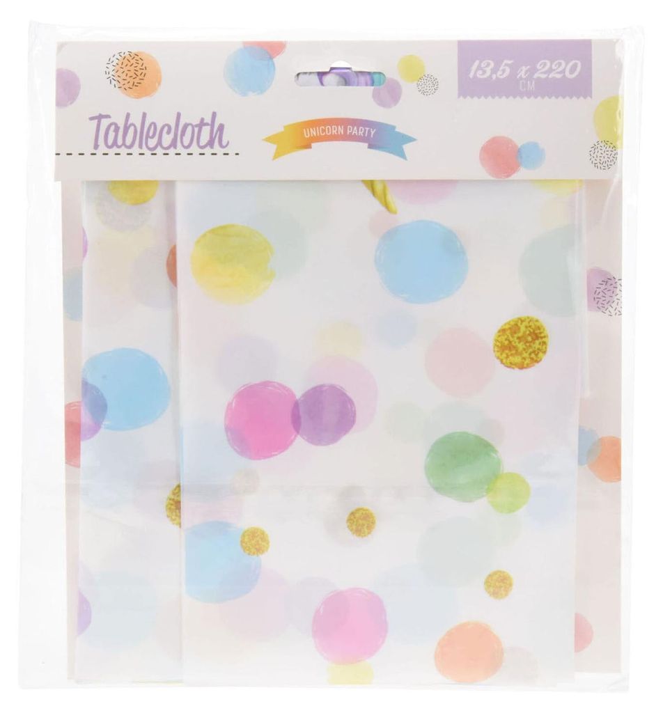 Tovaglia 135x220cm in plastica lavabile con motivo unicorno Immagine del prodotto 