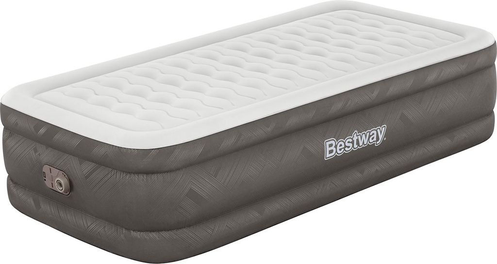 Bestway Fortech Single-Luftbett mit integrierter Elektropumpe 191 x 97 x 46 cm