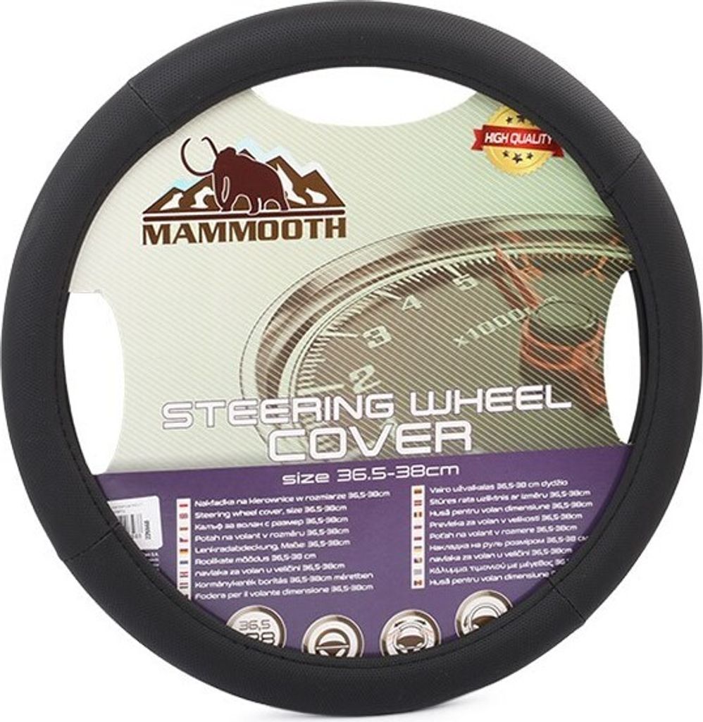 MAMMOOTH A050 226560 Lenkradbezug Polyurethan Ø36-38cm Schwarz Lenkradhülle