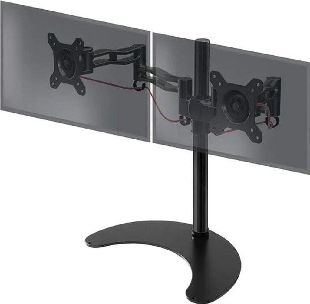 Support double écran PC pour télétravail et bureau ergonomique - 2