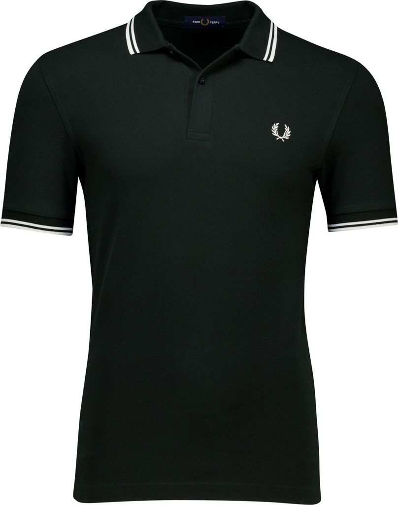 Fred Perry Polo grün einfarbig Baumwolle Produktbild 