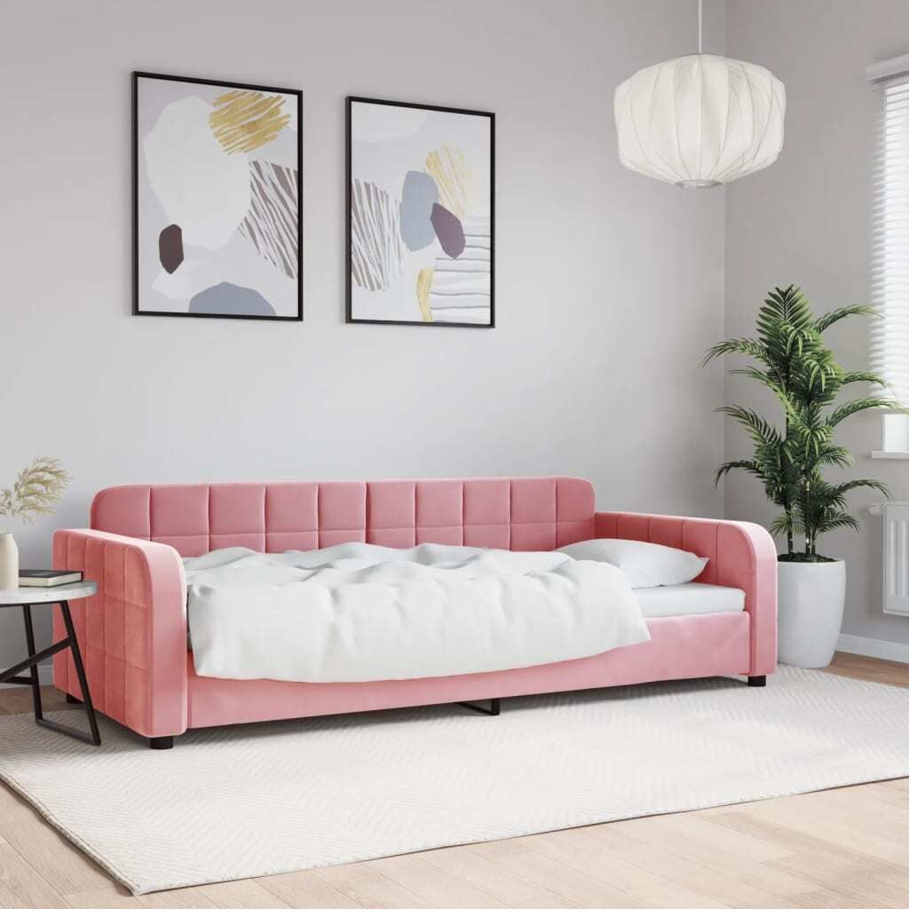 Hochwertig Tagesbett Rosa 90x200 cm Samt 354061