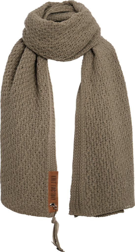 Knit Factory Luna Schal - Olive - 200x50 cm