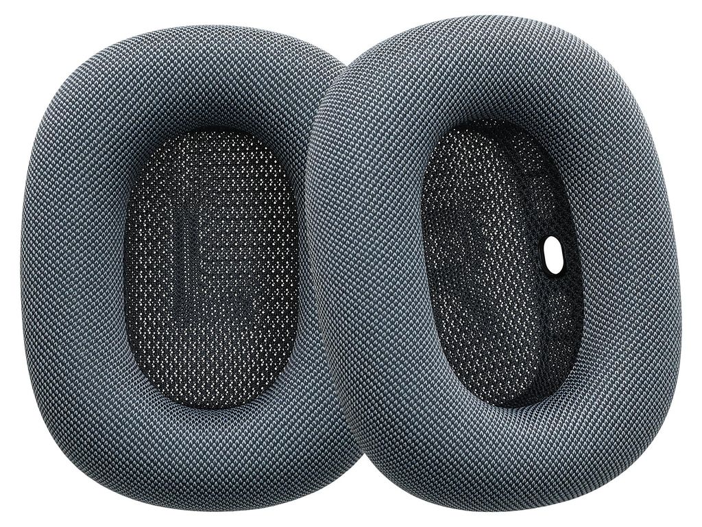 kwmobile 2x Ohrpolster für Apple AirPods Max / AirPods Max 2 Polster - Ersatz Kopfhörer Polster aus Mesh für Over Ear Headphones Blau