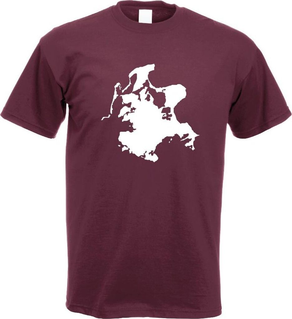 Kiwistar - T-Shirt - Burgund - Rügen - Deutschland - Insel Motiv Bedruckt Funshirt Design Print - mit Motiv Bedruckt - Funshirt Design - Sport - F...