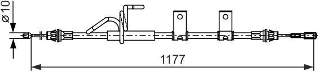 Câble de Frein à Main BOSCH 1 987 482 404 pour Fiat Freemont OE K04862227AG