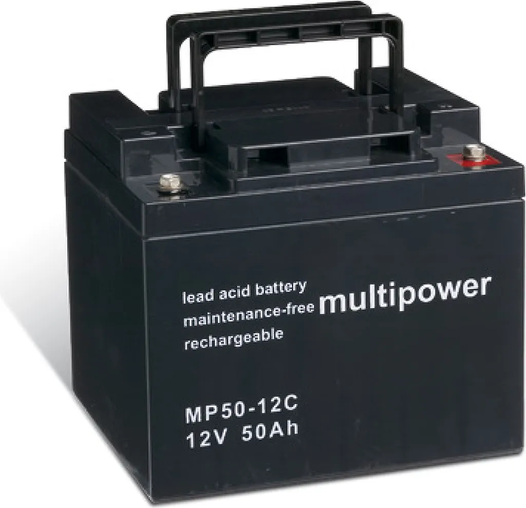 Batterie Solaire et Cyclique MP50-12C Powery 12V 50Ah Haute Capacité