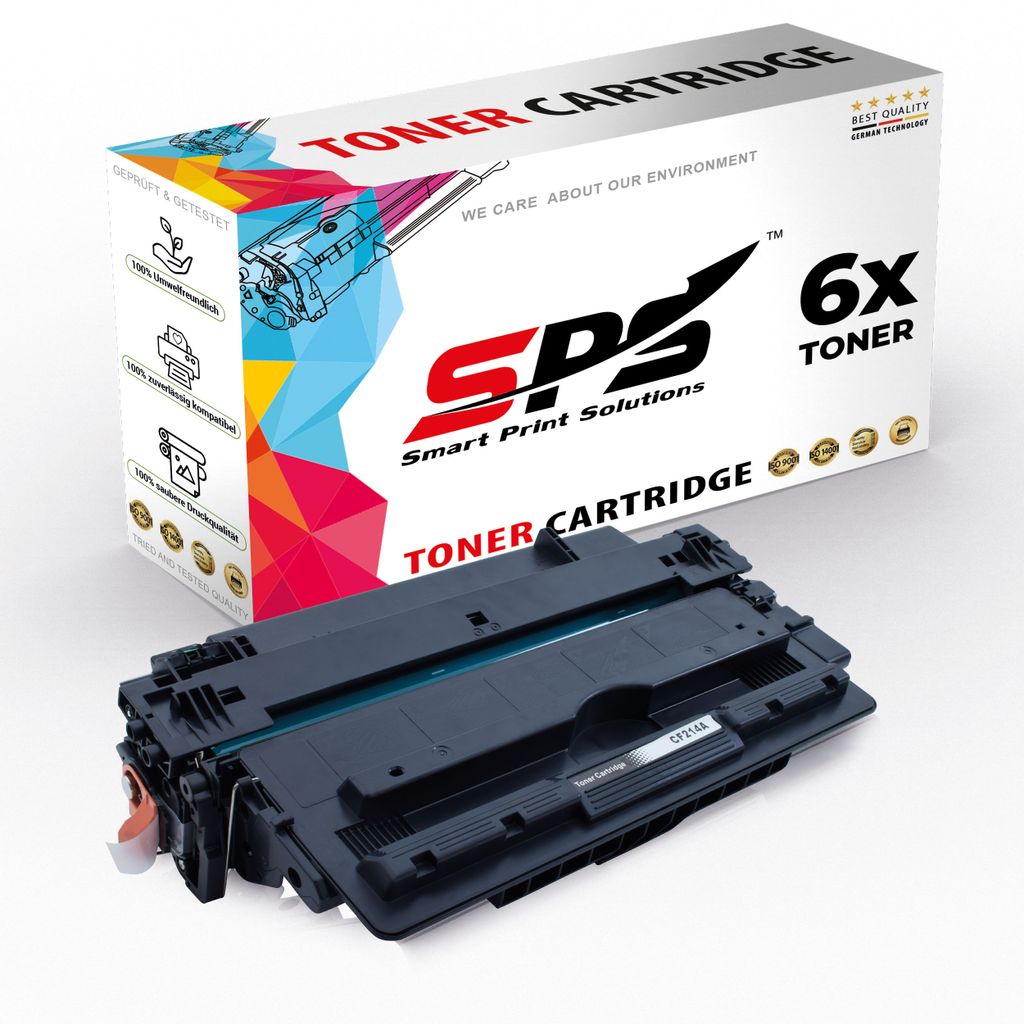 6x Toner 14A CF214A Schwarz Kompatibel für HP Laserjet Enterprise 700 M712XH