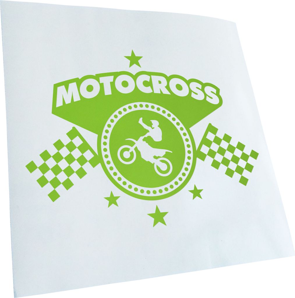 Kiwistar - Autoaufkleber - Motocross D2 Stunt - Lindgrün - 60x43cm - Aufkleber für Auto, Laptop, Fahrrad, LKW, Motorrad mehrfarbig JDM Decal Racing