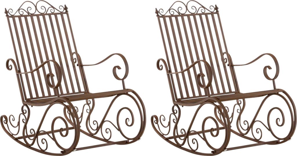 Fauteuil à bascule en métal modèle Smile (lot de 2) - Image du produit 
