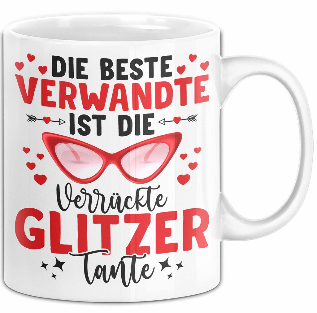 Tante Verwandte Tasse Geschenk Lustige Geschenkidee Spruch Beste Tante (Weiß)