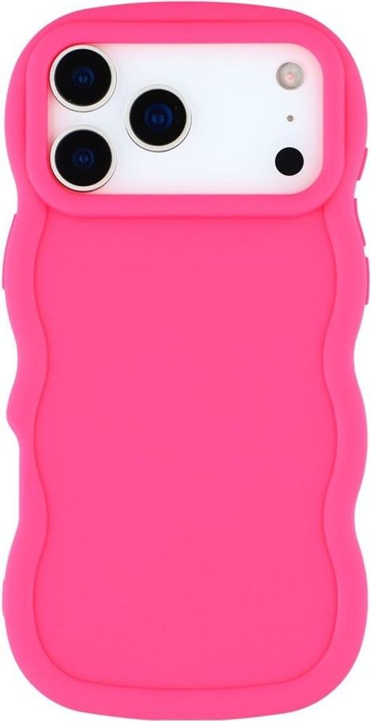Hülle für Apple iPhone 17 Pro - Phonesta Wavy Silikon Back Cover - Hot Pink