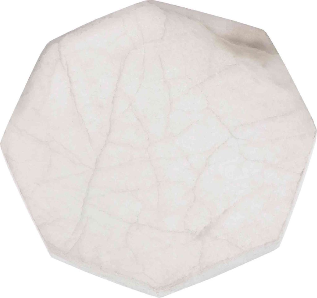 Selenit Achteck Platte 11x10cm – Große Achteck Platte für Schmuck und Heilsteine