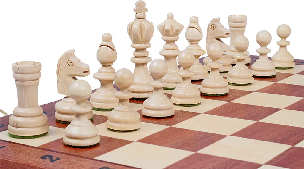 Jeu d'échecs durable et stable 35x35cm Petit Chacks Olympique bois