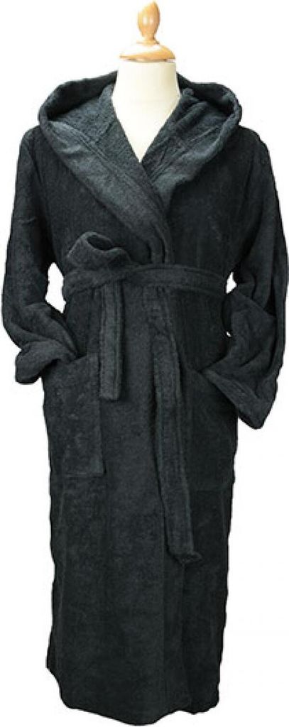A&R 027.50 | Robezz Organic Bathrob Bademantel Baumwolle - Farbe: Black - Größe: S/M
