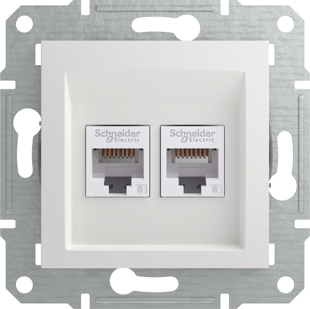 Schneider Electric ASFORA RJ45 Kat. 6e UTP 2-Fach ICD UP weiss EPH4870121D