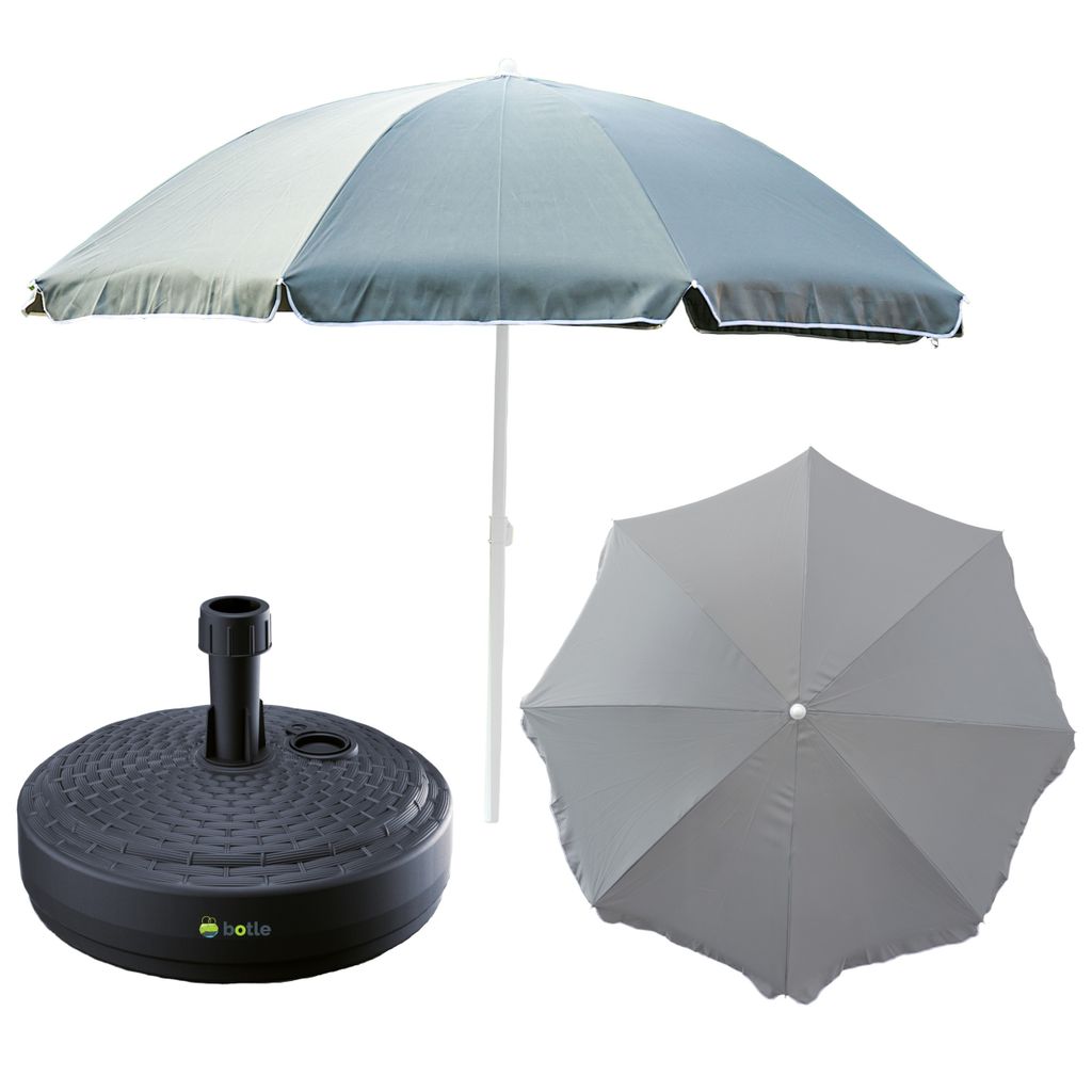 Sonnenschirm Gartenschirm Marktschirm 240 cm mit rundem Produktbild 