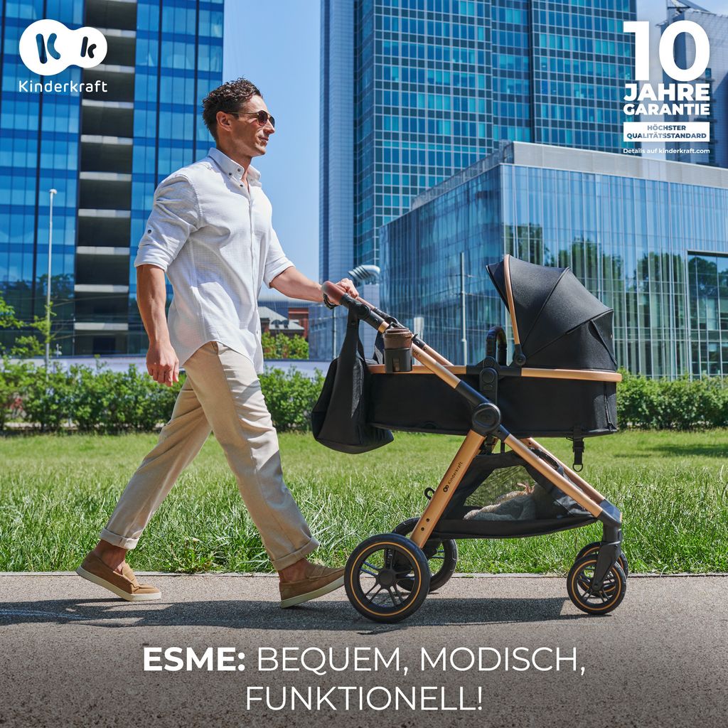 Kinderkraft ESME 3-in-1 Kinderwagen Beige bis 25 kg