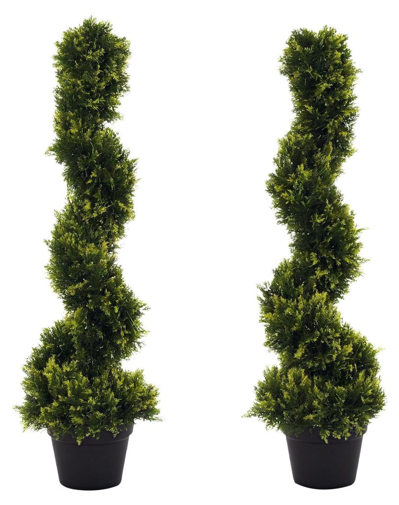 Lot de 2 cèdres artificiels Outsunny, grands (90 cm) – Image du produit 