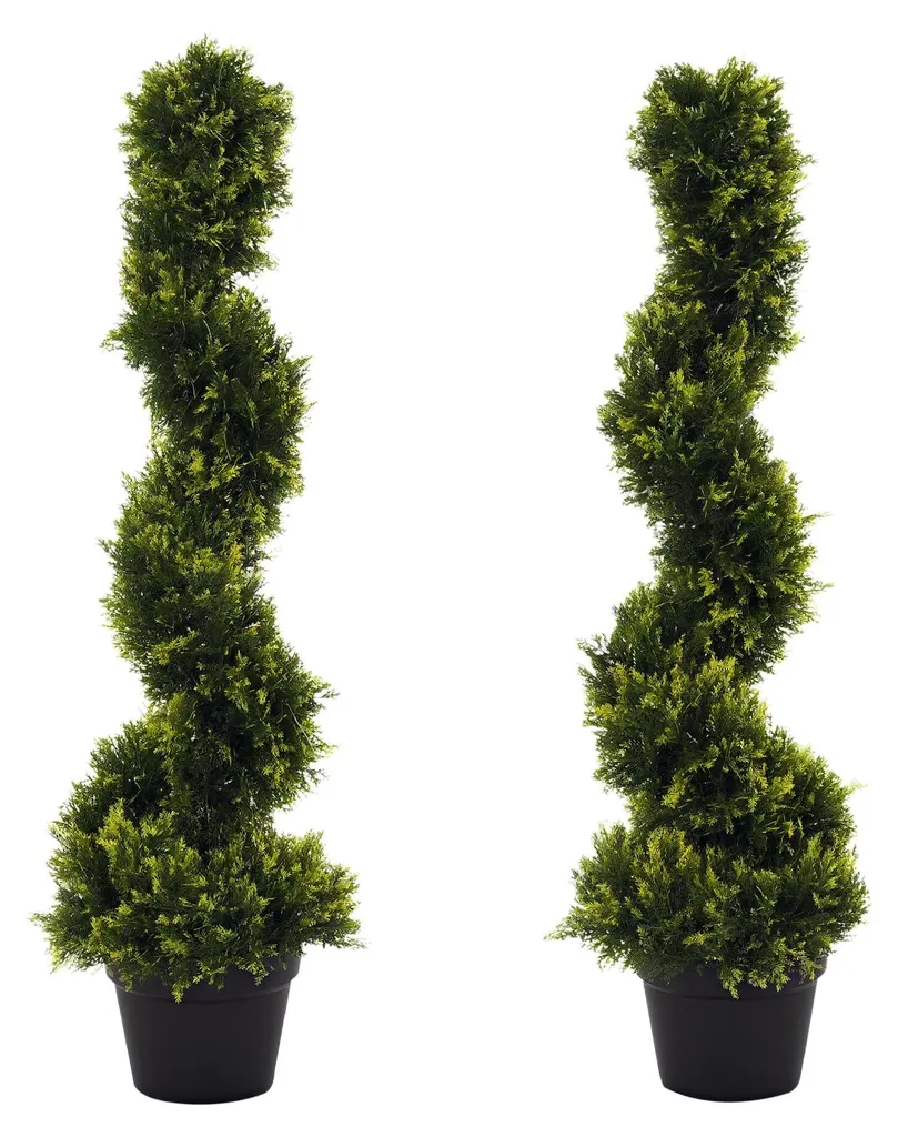 Paire de Plantes Artificielles Cèdres 90 cm - Décoration Style Nature