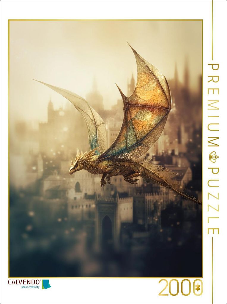 CALVENDO Puzzle Goldene Gefahr | 2000 Teile Lege-Größe 90x67cm Foto-Puzzle für glückliche Stunden