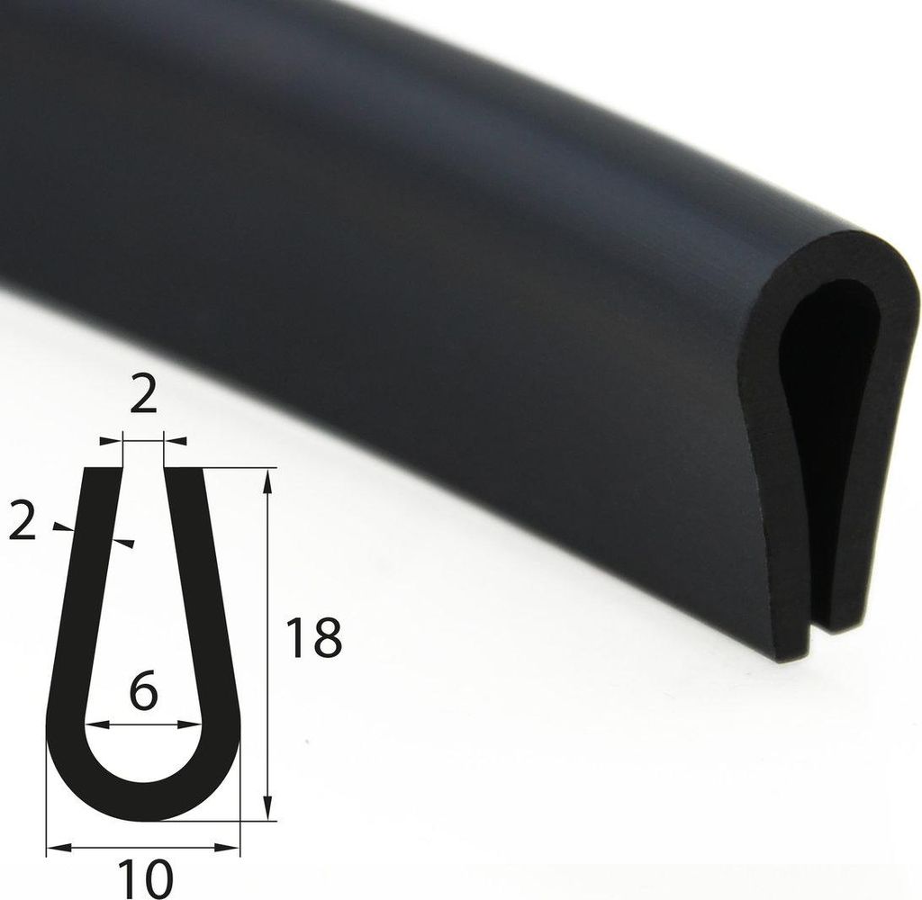 V6 Kantenschutz EPDM Gummiprofil Fassungsprofil Produktbild 