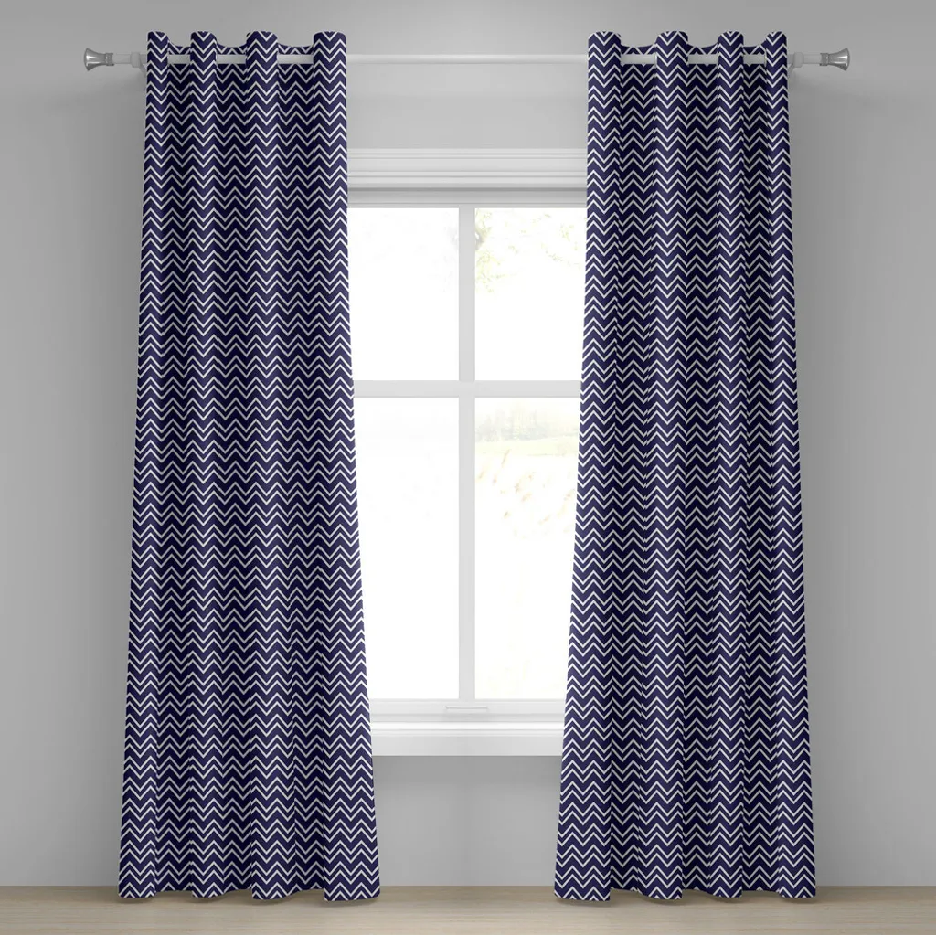 2 pz Tende Oscuranti per Interni Moderne | Tenda termica Effetto Lino con Occhielli Blu 140x225 cm CFW31285 | Leroy Merlin