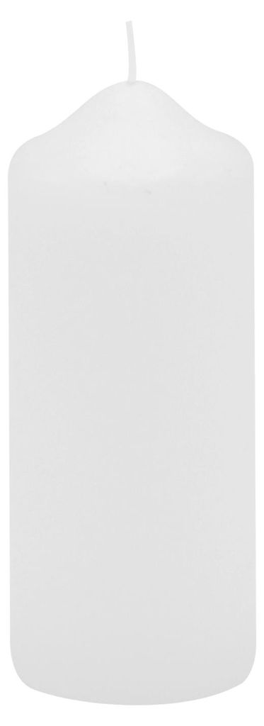 Spitzkopf Stumpen Kerzen Weiß 10 x Ø 4 cm, 12 Stück Produktbild 